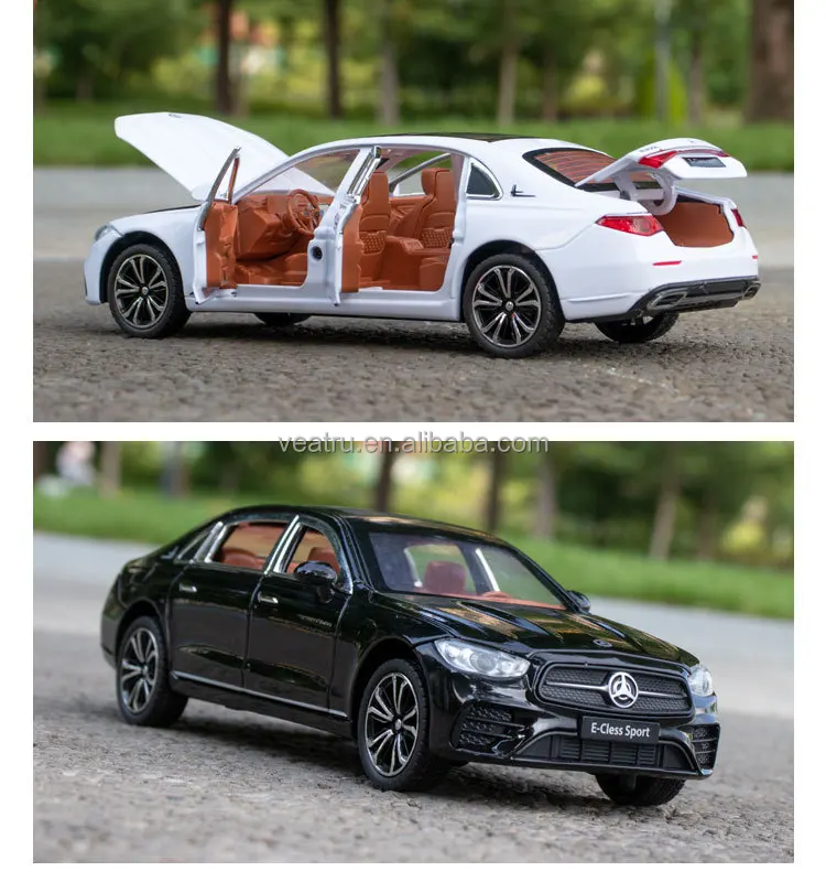 1:24 Scale Car Models Benz E300L with Sound and Light Pullback Metal ...