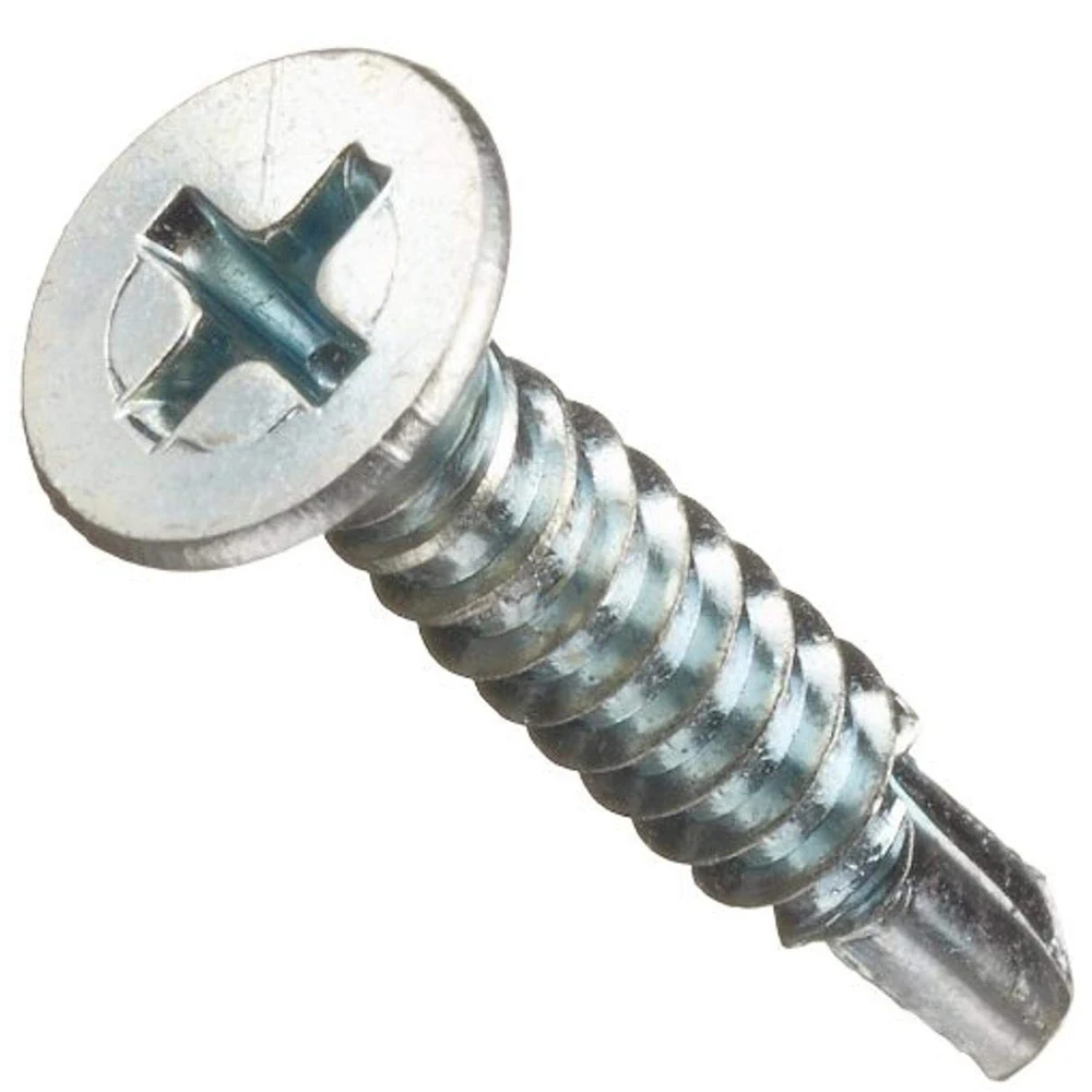 thumbnail image 2 of 10 Hex Washer Head Self Drilling Sheet Metal Tek Screws 410 Stainless 2 of 14