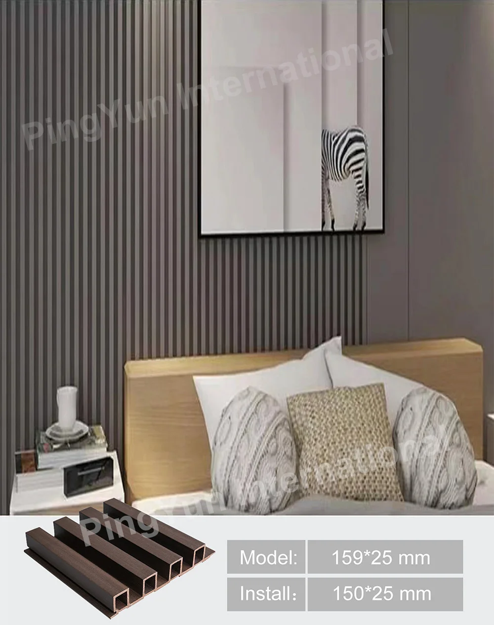 Interior Wall Panel Wpc Fluted Wood Indoor Customized Modern More Than ...