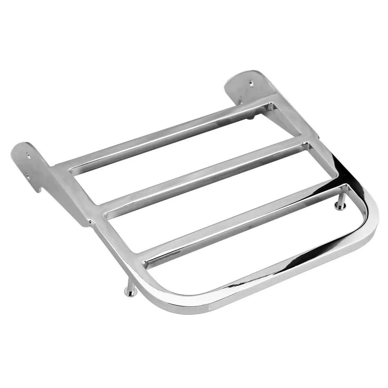Chrome Back Rack Chrome Motorcycle Passenger Sissy Bar Backrest Luggage Rear Rack For ...
