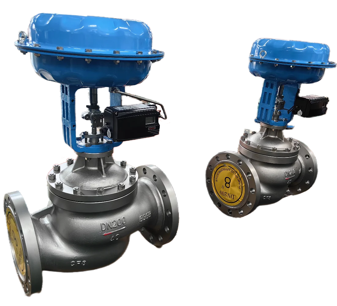 Pneumatic Industrial Control Valve signal 4-20 MA Pressure Reducing Valve with Positioner Motorized Actuated Regulating Valves