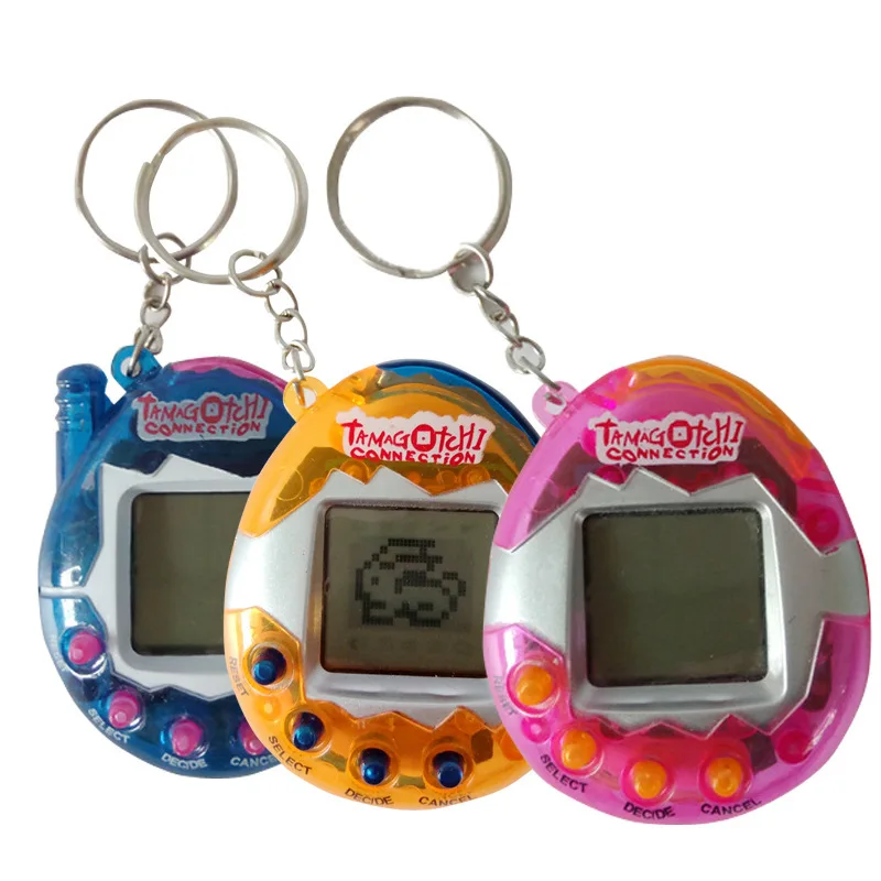 Прозрачные электронные питомцы Tamagotchi 90S 1 шт. ностальгические 168 в одном виртуальные цифровые забавные игрушки для