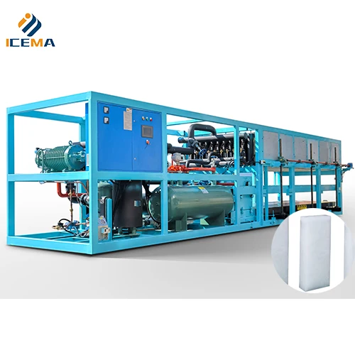 Bitzer Compressor Automatic 1 Ton Ice Block Making Machine Sale Philippines Manufacturing Plants 20-30kg Ice Storage Capacity