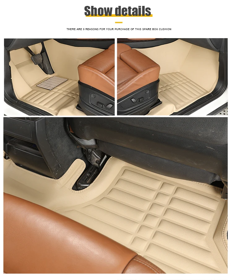 5D hot selling high quality automobile mat driving on the right easy and simple to handle 5d car mats pvc car mat