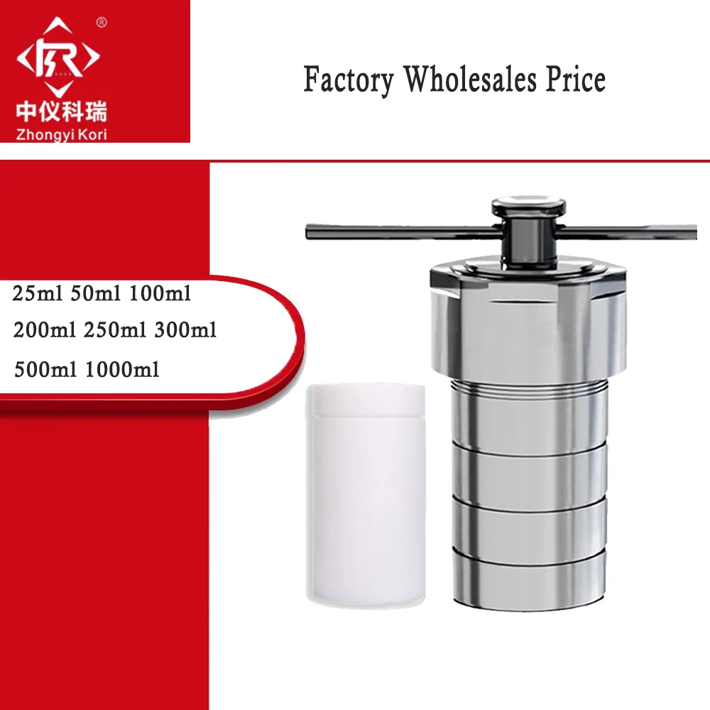 Llaboratory High Pressure Stainless Steel Autoclave Lined Reaction Vessel Hydrothermal Synthesis Reactor Price
