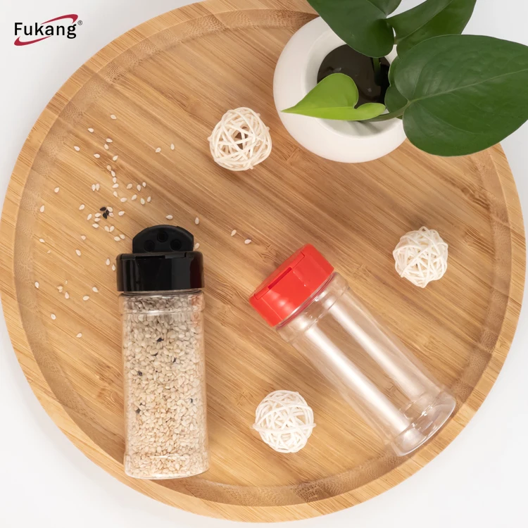 Pet Plastic Spice Bottle Seasoning Jar Empty Spices Packaging Bottle With  Shaker Lid Flip Top Cap