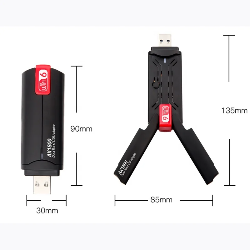 Free Driver Wifi 6 USB Adapter 1800Mbps - RTL8832BU Wireless