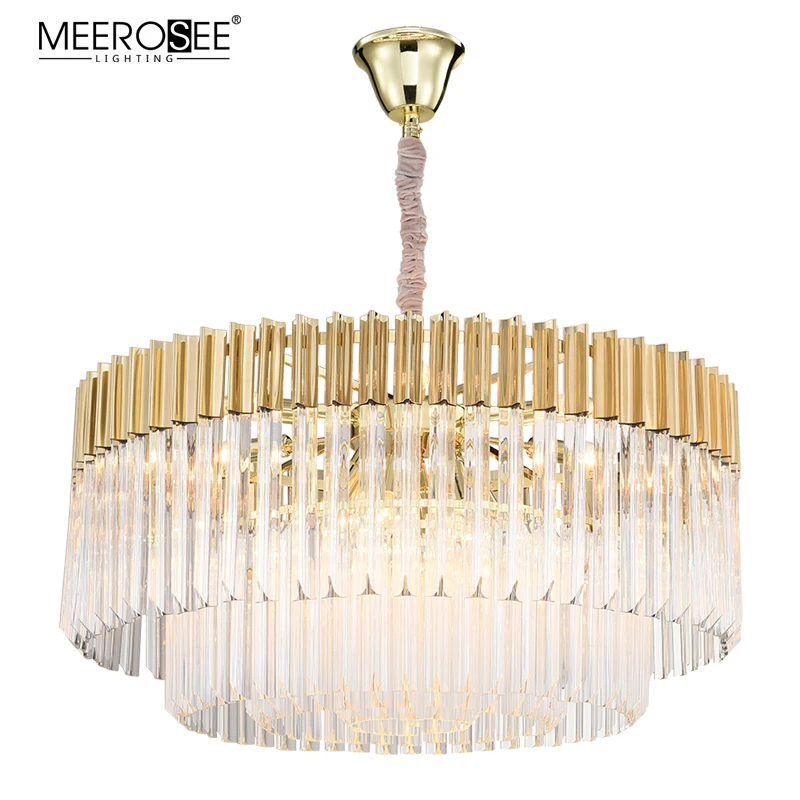 Meerosee Modern Custom Crystal Chandelier Hotel Lobby Decoration Luxury Project Big Size Chandelier Pendant Lamp MD86708