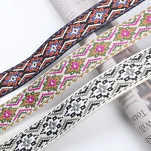 High toughness 2-inch ethnic woven polyester jacquard edging customized 50mm jacquard ribbon