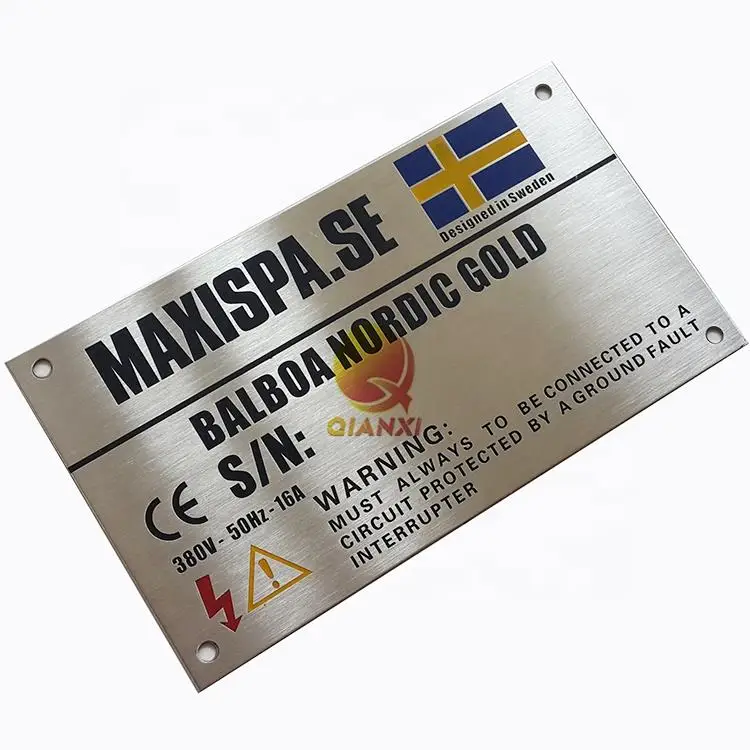 New Arrival Wholesale Metal Plates for Engraving Metal Logo Sign Aluminium Machine Nameplates