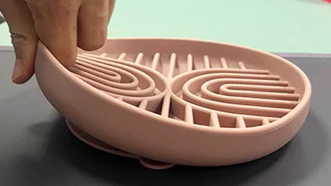 Pet Silicone Slow Bowl - Anti Gulp Choke Feeder for Dogs - Capan Slow Feeding Design Prevent Gobbling