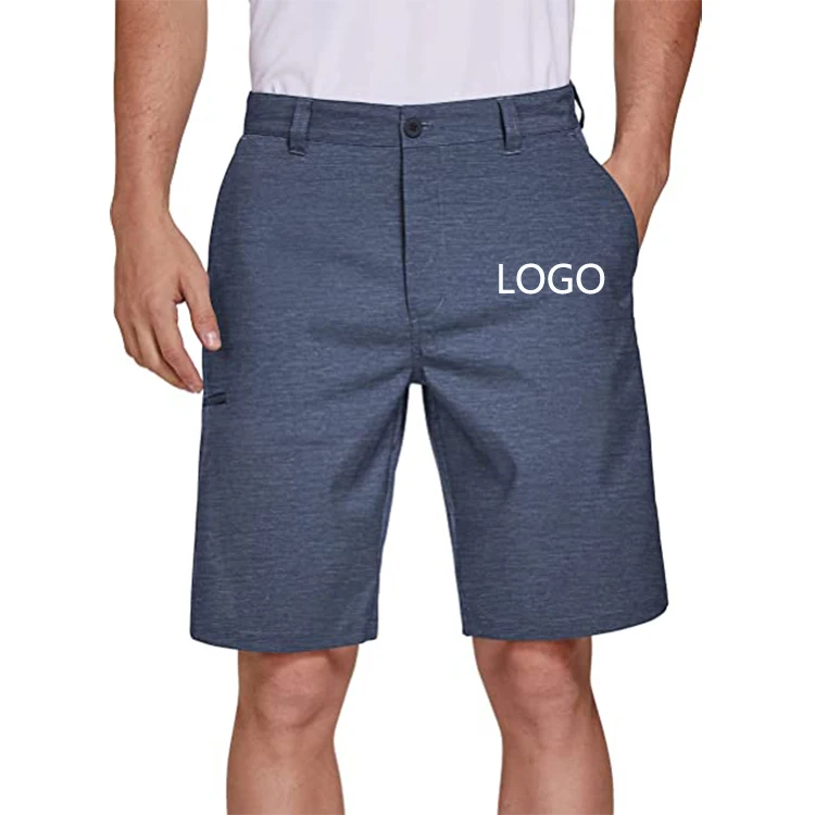 Wholesale Customization Men's Golf Hybrid Dress Shorts Casual Chino Stretch Flat Front Lightweight Quick Dry With Pockets