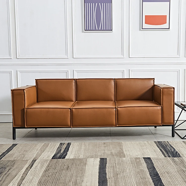 MIGE European Style Modern Modular Cheap Leather Office Sofa Set Designs Office Sofa