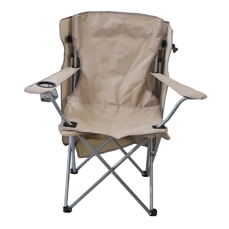 Portable Single Beach Chair with Sunshade Canopy Outdoor Oxford Fabric Camping Chair for Fishing