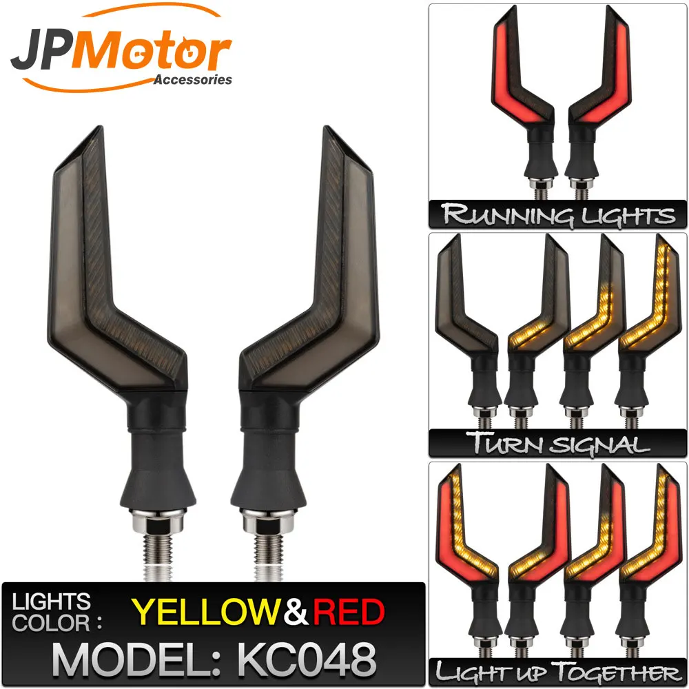 Светодиодный сигнал поворота для мотоцикла водонепроницаемый универсальный фонарь с желтым лезвием 2