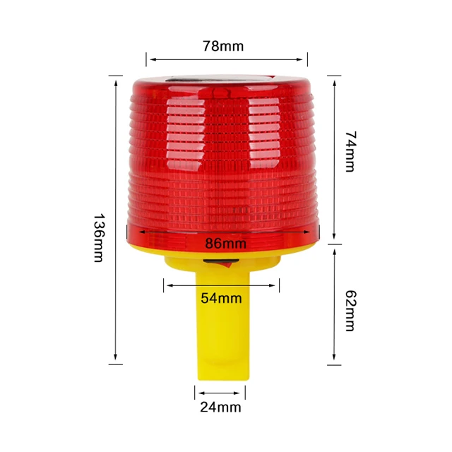 Предупредительный проблесковый фонарь на солнечной батарее, предупредительный стробоскоп, предупреждающий фонарь на солнечной батарее