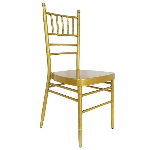 Tiffany Chiavari Chairs for Wedding Chavari Banquet Napoleon Metal Steel Soft Restaurant Furniture for Villa Rental