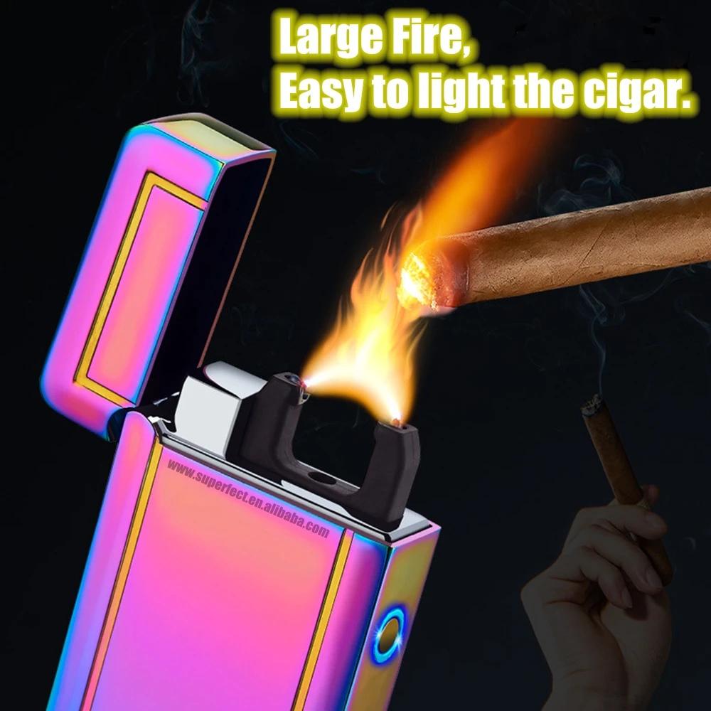 easy to light cigarette lighters Fuego Electric Lighter 2.5 * 23 cm Material Multi-Function Keychain with LED Work