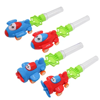 Huiye Cartoon Plane Candy Toys Funny Catapult Aircraft Ejection Function Candy Toys With Jelly Bean Handheld Candy Toys For Kids