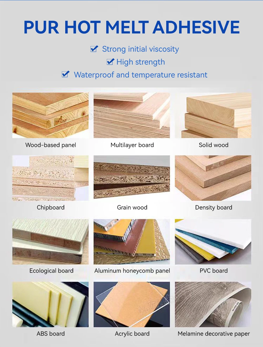 Waterproof Profile Wrapping PUR Adhesive