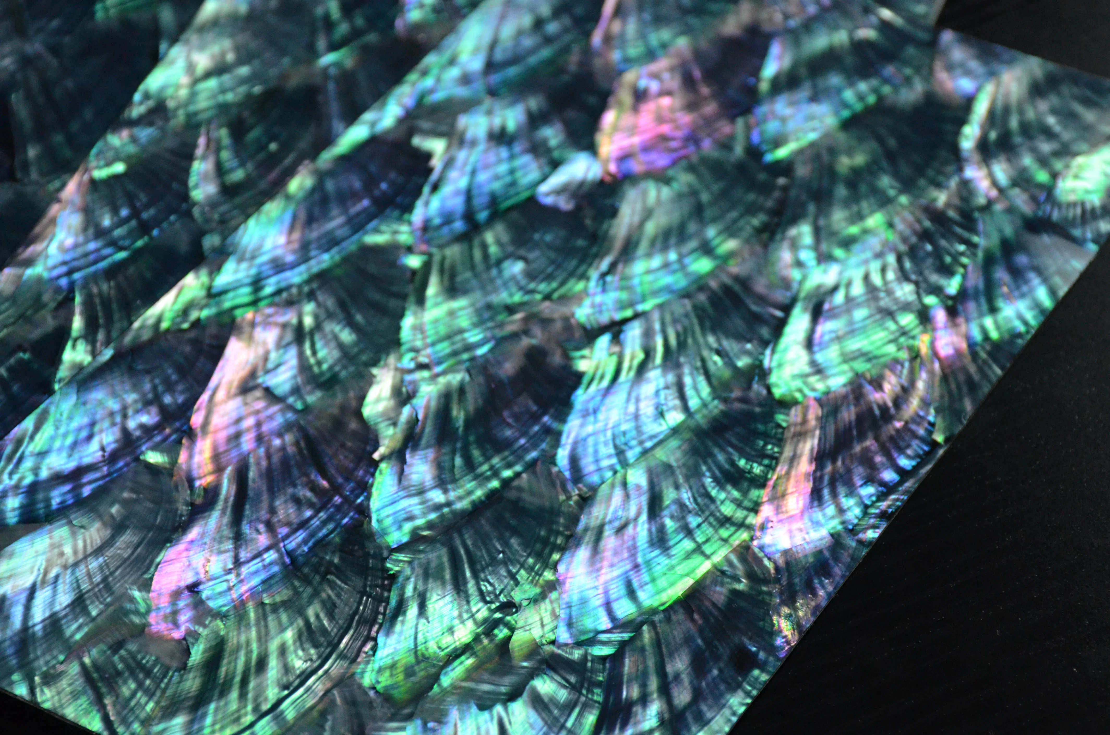 Перламутровый шпон из перламутровой оболочки paua, бумажный ламинат, лист оболочки DB023