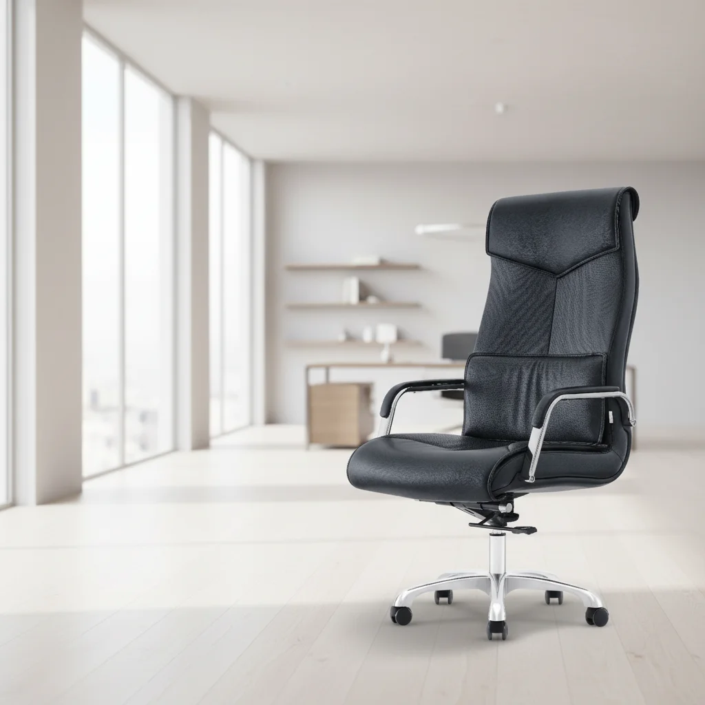Modern Ergonomic Adjustable Steel Frame PVC Leather Executive Office Chair for Home Office 6