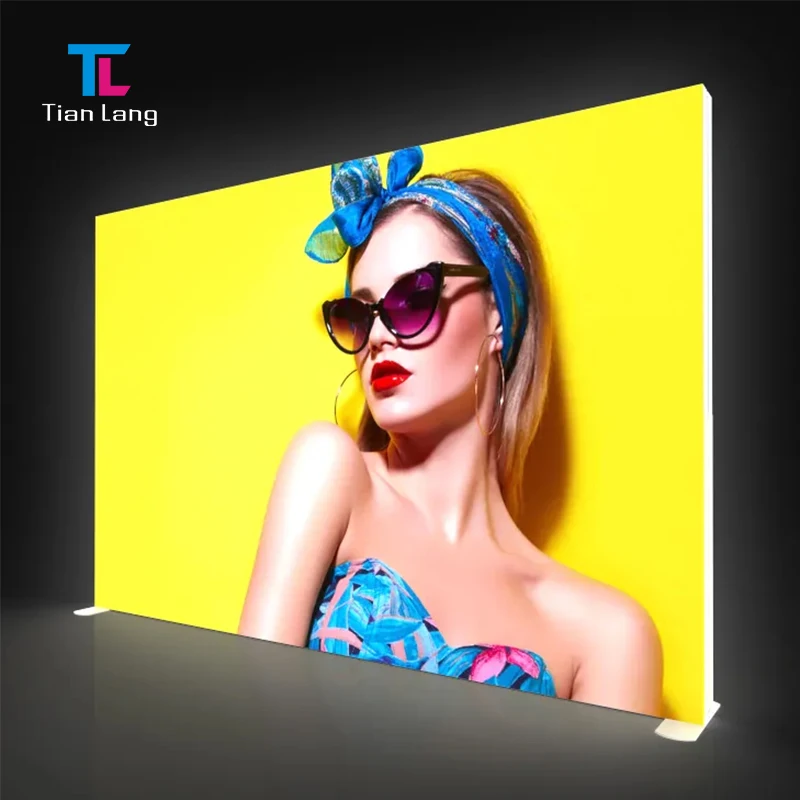 TianLang Jõulutrade Show Booth Valgustatud Reklaamikast Double Sided Seg Graafika Led Kast