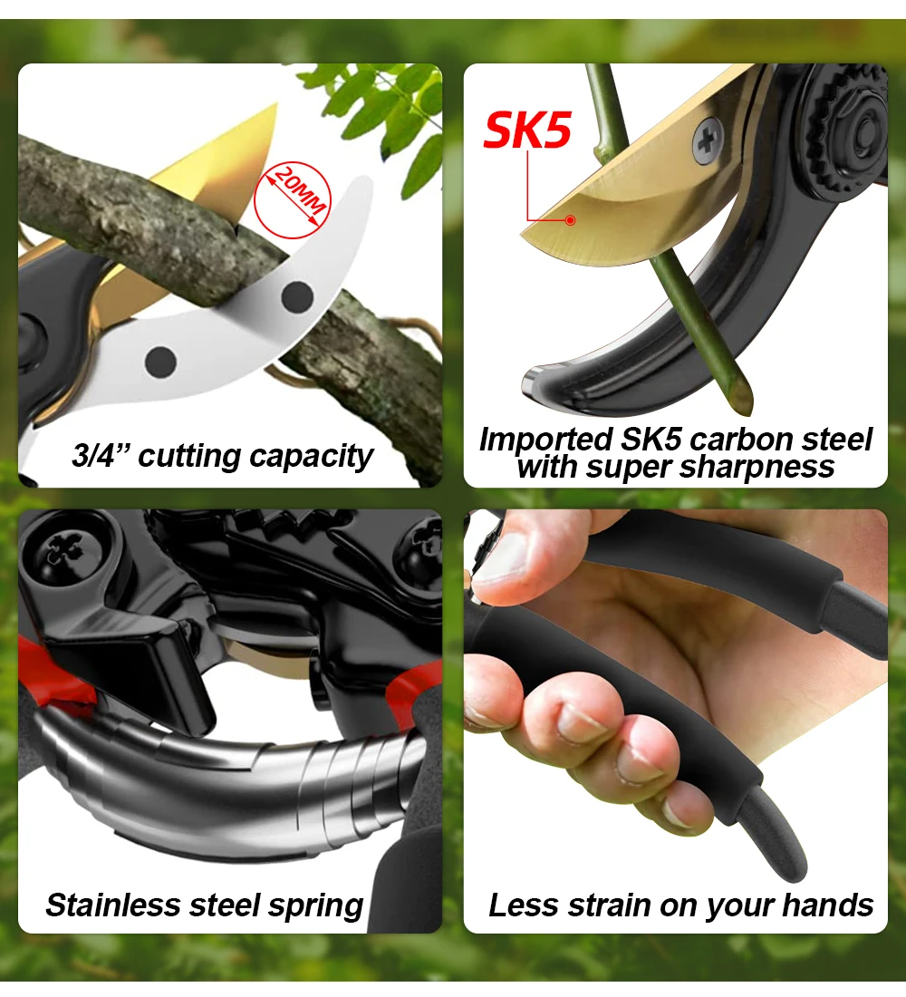 Sunshine Bypass Professional Garden Tool Pruner Getting Started Pruning