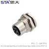 ซ็อกเก็ตติดหลังตัวเมีย (ชนิดไฟฟ้า, บัดกรี, สกรู M16*1.5)