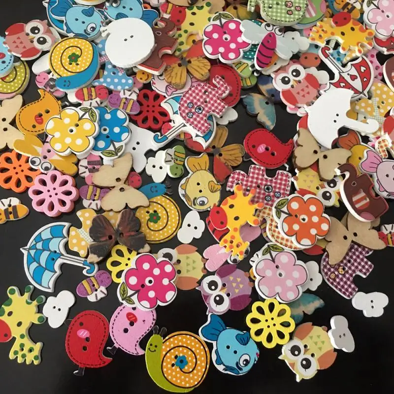 Mixed Animals Cartoon Wooden Buttons For Sewing Scrapbooking Diy Crafts  Accessories Button Decoration Children Clothing Sew - Buy Cartoon Button, Animal Buttons,Diy Button Product on 