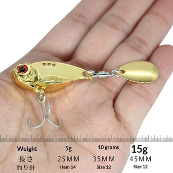 Le Xin Factory Direct Zinc Alloy Artificial Hard Bait VIB for Freshwater Fish Without Hooks – Hard Lure – view 4