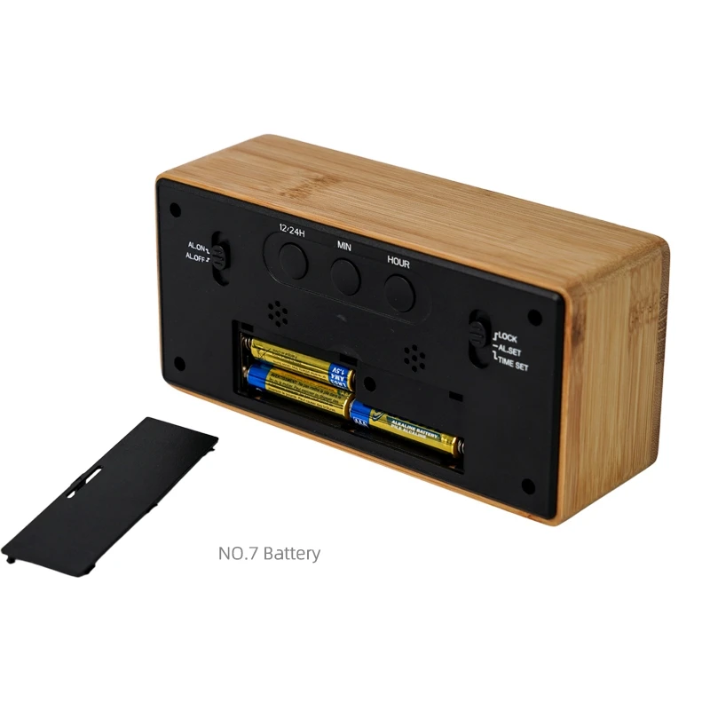 Solid Wood Hot Selling Explosive Products Electronic Clock Wood Alarm Clock Fashion Electronic Smart Clock