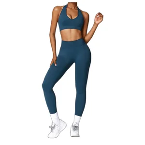 Women's Seamless Workout Bra Padded Support Quick Dry Gym Fitness Yoga Running Top Breathable Shorts Logo Waist Solid Pattern