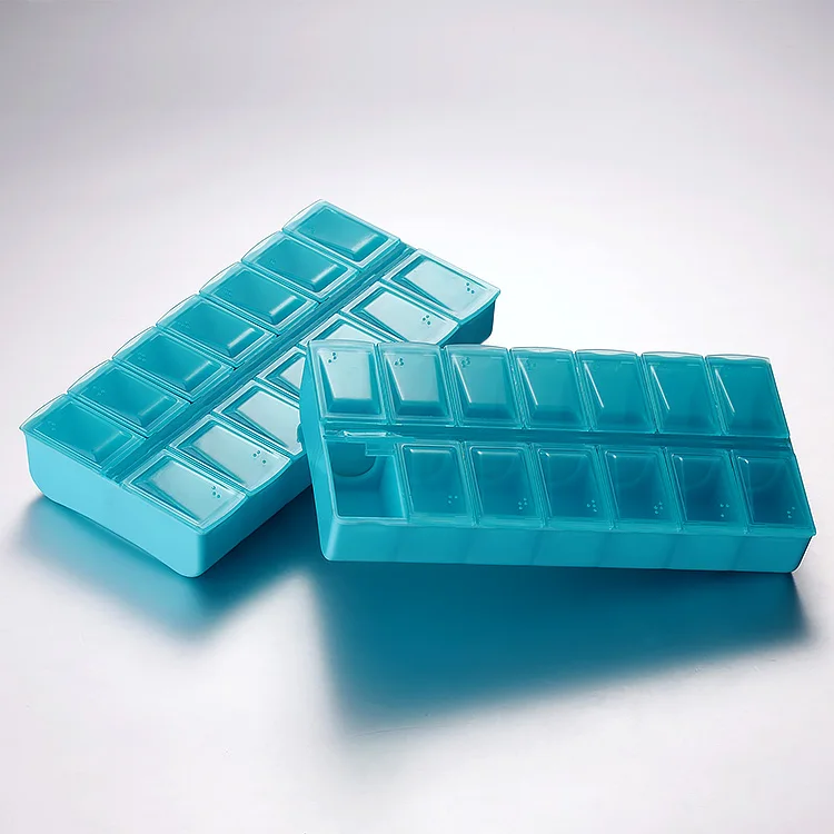 Эко-дружественных медицины Путешествия Размер изготовленные на заказ пластиковые таблетки Организатор медицинский еженедельные коробки таблетки 7 дней