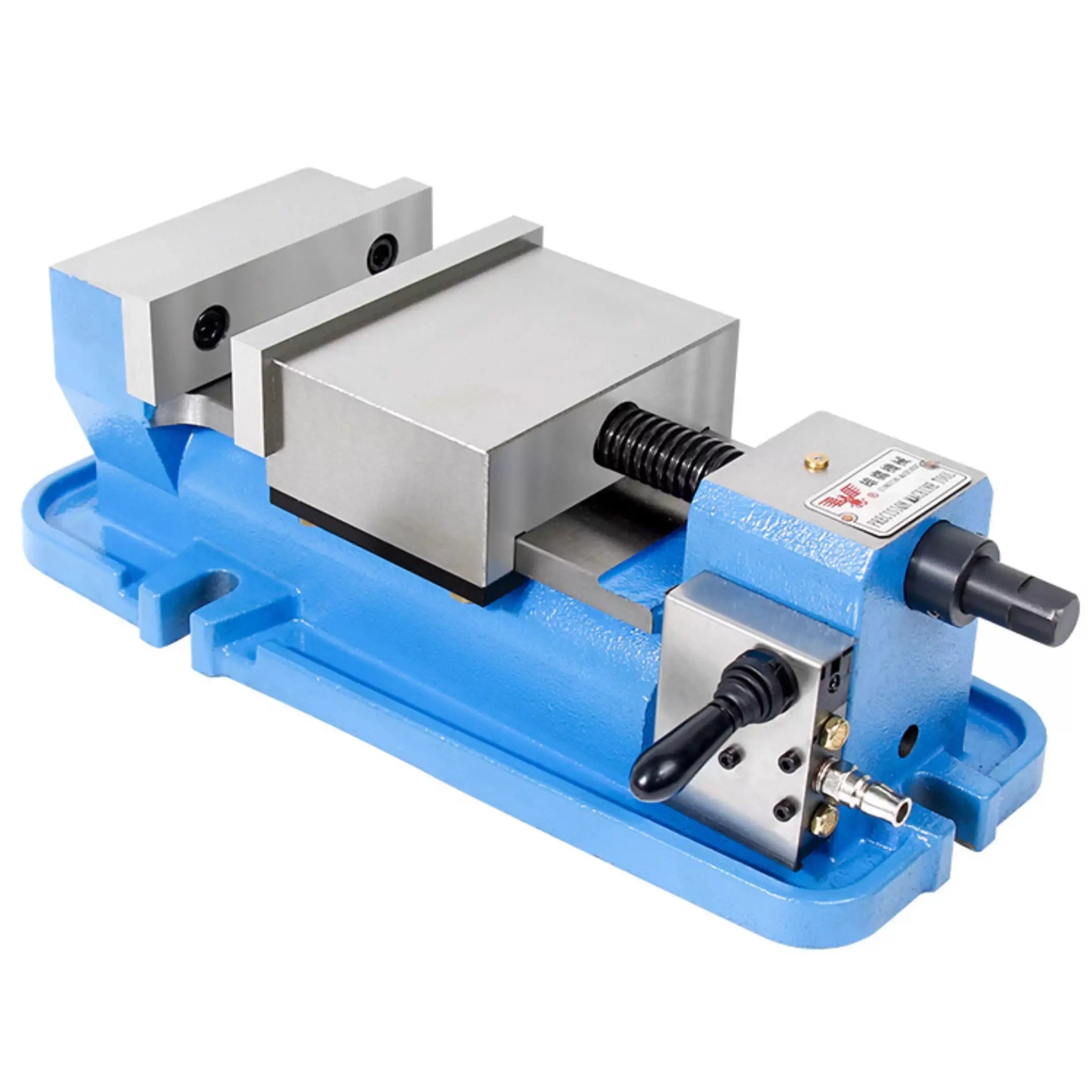 TEBAK 6-Inch Heavy Duty Cast Iron Auto Hydraulic Vise - Machine Fabrication & Lathe (Tourne) Bench Vise for Industrial Machining