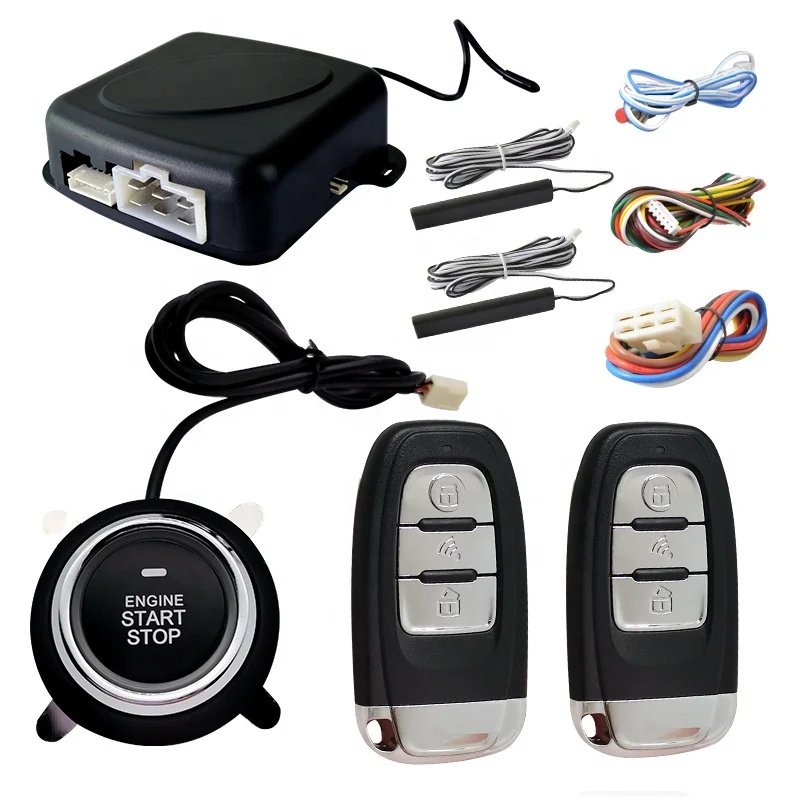 PKE Keyless Entry Push Start System Engine Remote Control Ignition Start/Stop Car Security System Compatible Camry Forte Focus