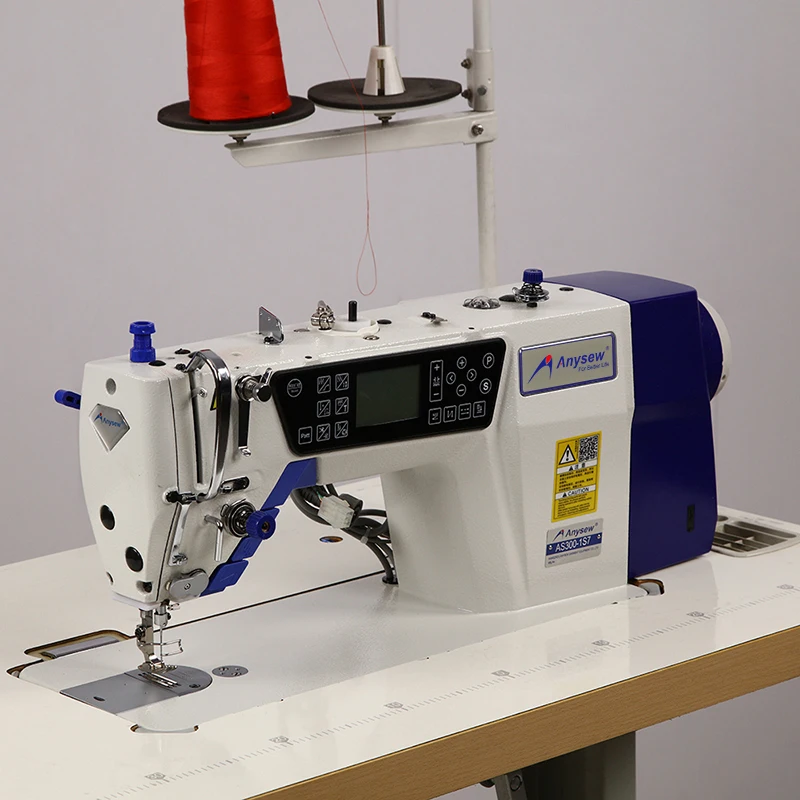 AS300-1S7 Full-automatic computerized single needle lockstitch sewing machine (1 step motor device) factory