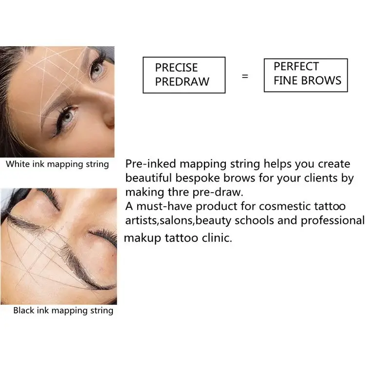 Wholesale Custom Pre-inked Permanent Eyebrow Eyeliner Mapping String ...