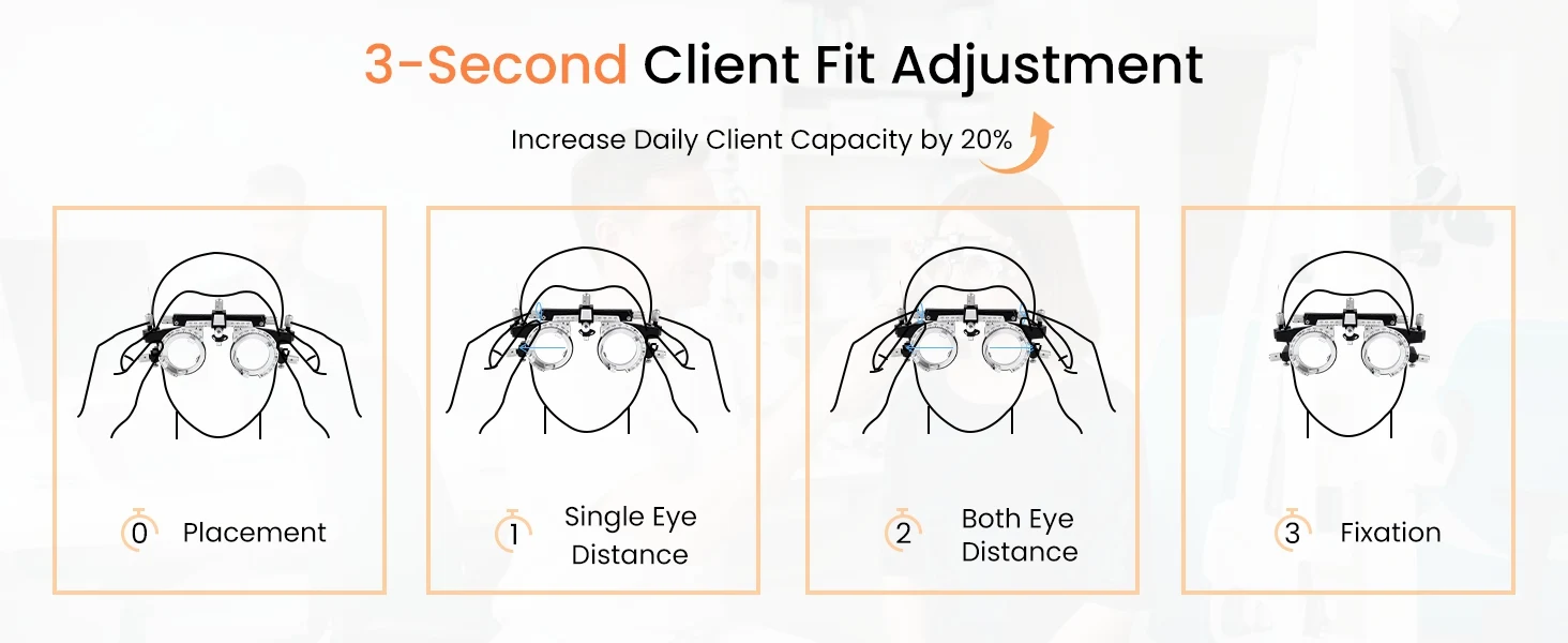 Optometry Titanium Trial Lens Frame Adjustable Text Frame Ophthalmic Trial Frame Optometry Instrument