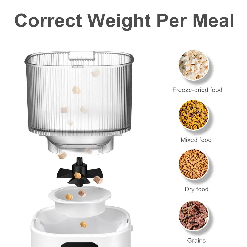 3L Timed Pet Feeder Automatic Wifi App Control Video Cat Dog Smart Food Dispenser with Stainless Steel Bowl