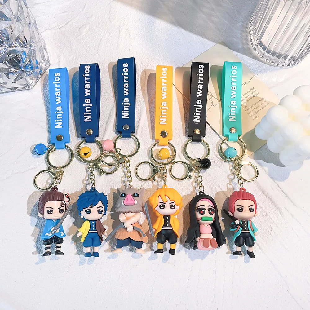 Customised 3d 2d Anime Keychain Logo Rubber Strap Cartoon Pendant Boba ...