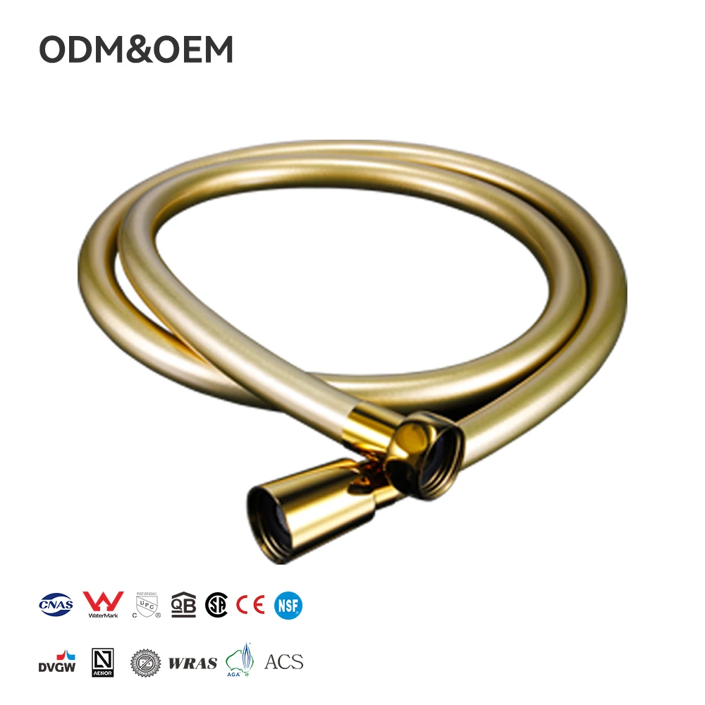 Gold Explosion-Proof Shower Hose, High Pressure Resistant Anti-Leak Anti-Twist PVC Shower Pipe