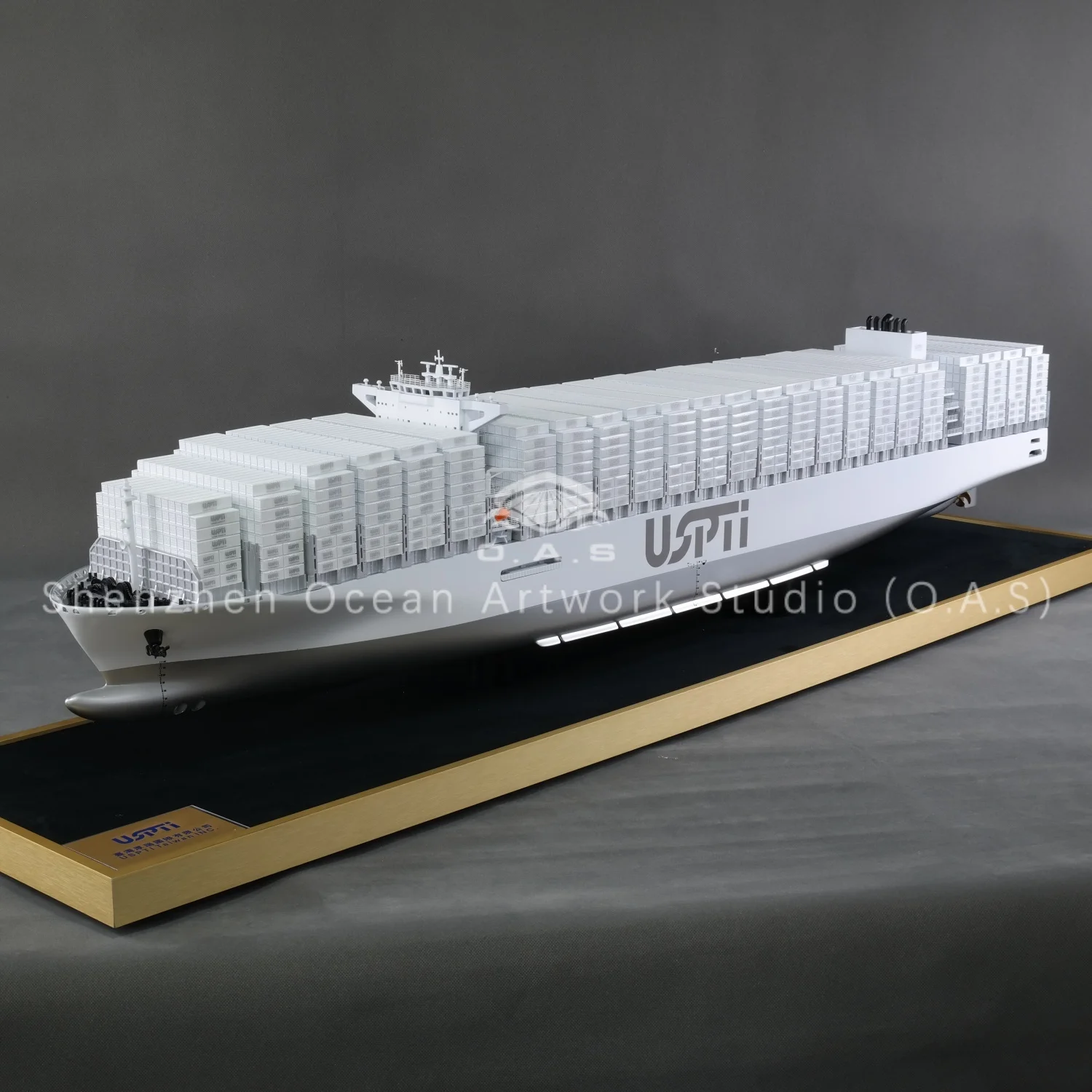 【L】O.A.S Manufacturer Handicraft Ship Model Upscale  Business Gifts Custom 127cm USPTi Container Ship Model