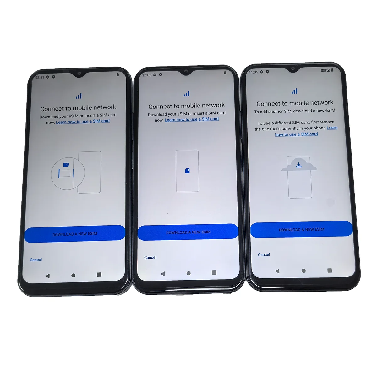 OEM ODM E-Sim Compatible Android ESIM Phones Cheap Dual Mobile with LTE  Cellular Support French and German Operating Language