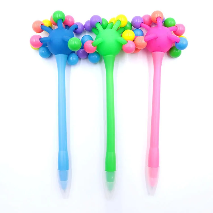 Creative Stationery TPR Decompression Material Ballpoint Pen Cartoon Toy Pen Christmas Gift Pen for Kids