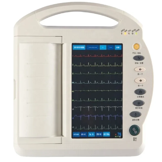 ECG EKG Machine   12 Channel Good Price 10   Inch Touch  Screen Electrocardiograph Machine 12 Channel  Touch Screen