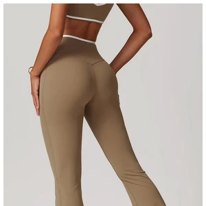 Women's XL High Waist Yoga Pants Quick-Drying Breathable Antibacterial Sports Leggings Customizable Bell Shorts Fitness Logo