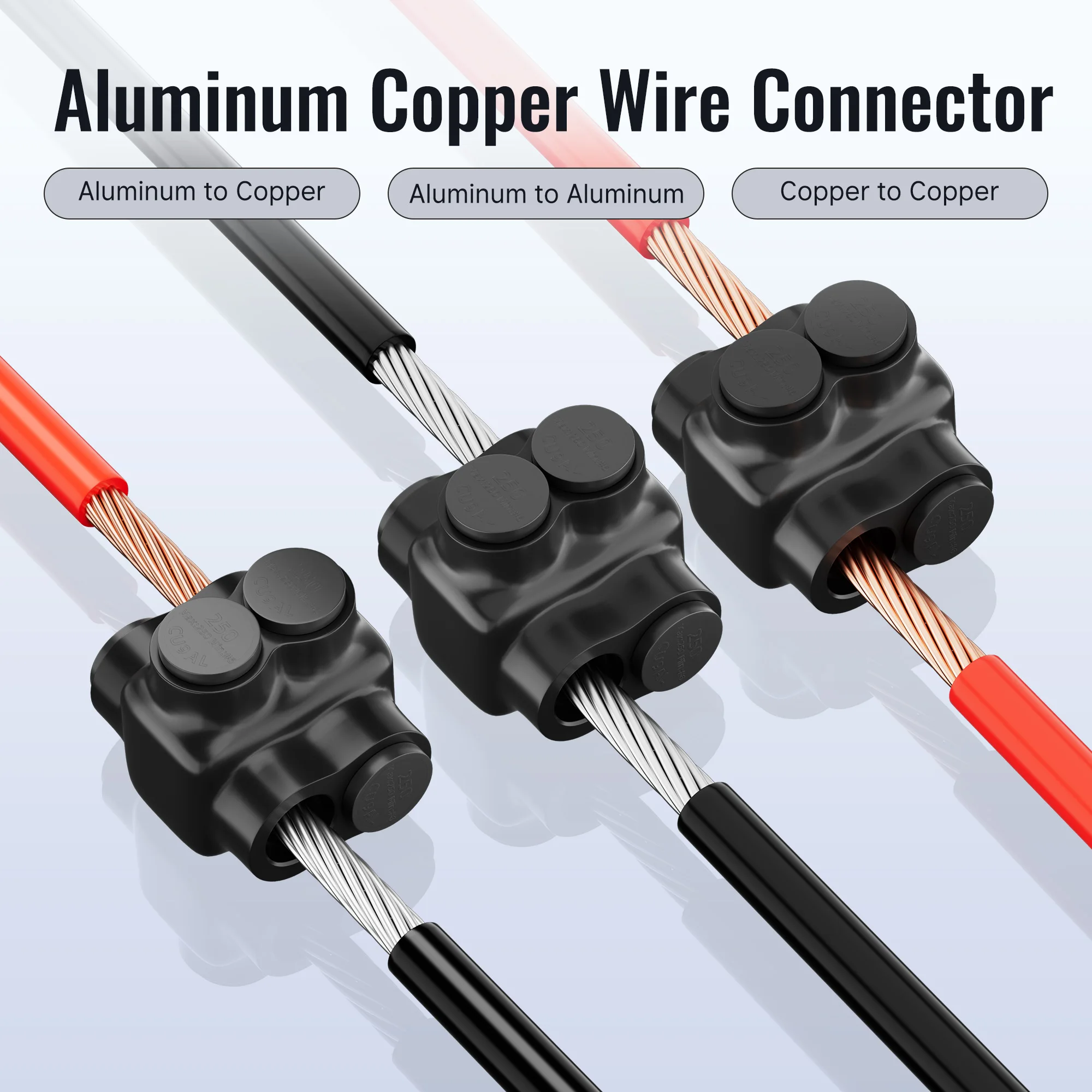 2 Port Insulated Multicable Connector 250mcm4/0awg Aluminum To Copper