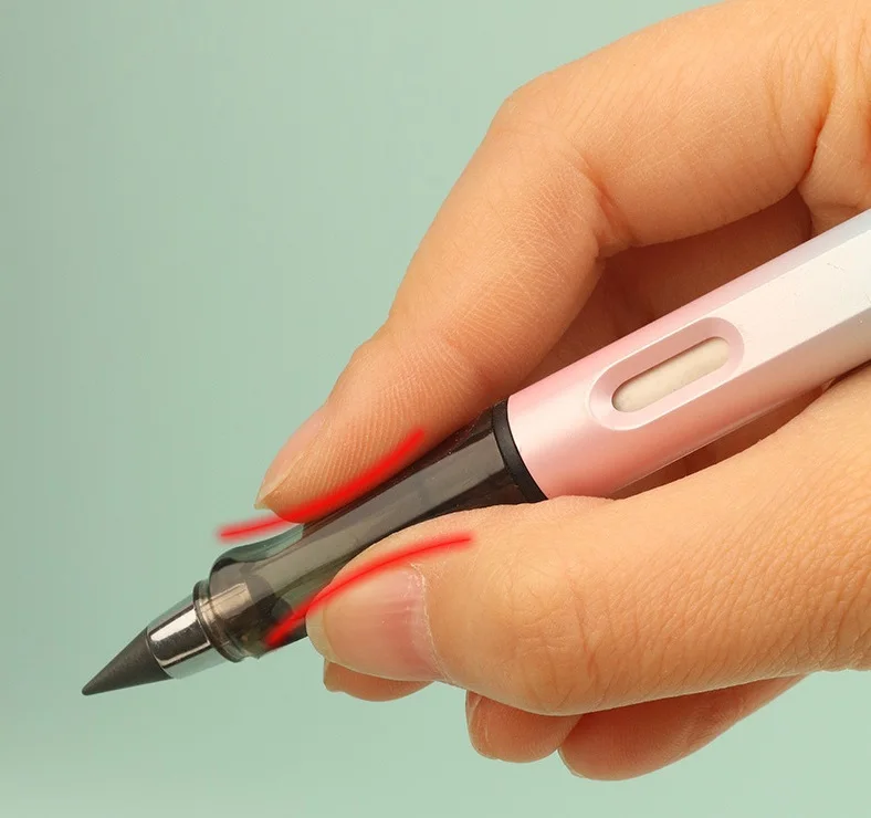 Магический карандаш HB 0 5 мм большая ручка с клипсой Бесплатная внутренняя ластик лазерный ослепительный