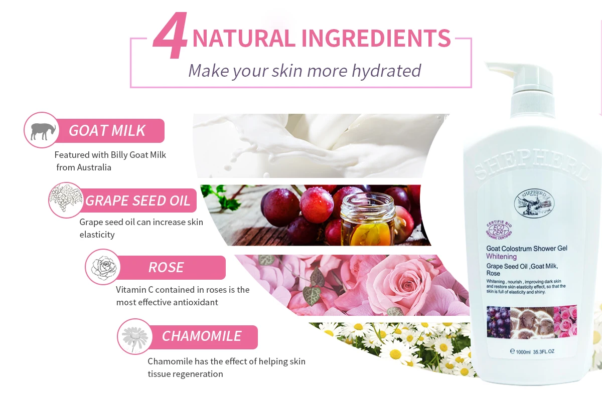 
Частная этикетка натуральный органический Осветляющий душ козье молоко гель для ванны отбеливающий душ для тела 